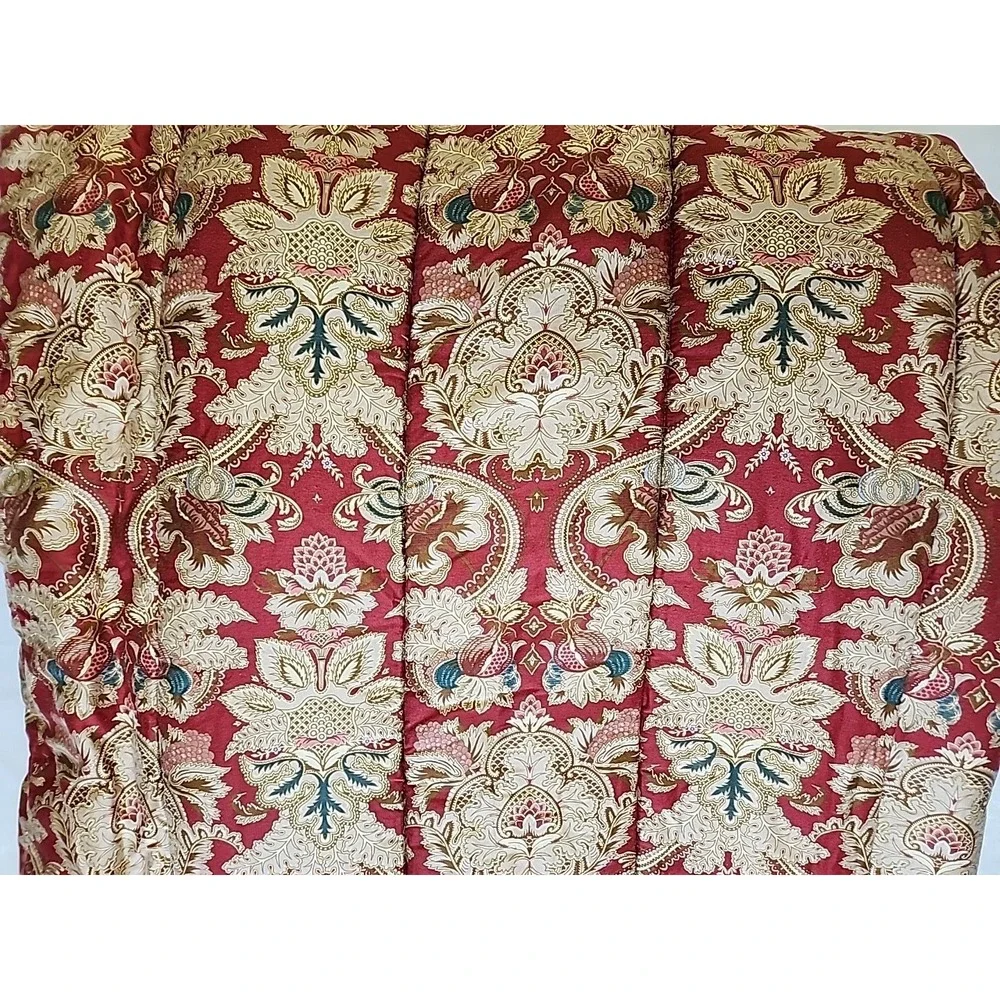 Ralph Lauren 'Jardiniere' Twin Red Sateen Comforter Red USA Stunning‎